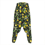 Lemon And Flower Pattern Print Hammer Pants