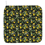 Lemon And Flower Pattern Print Hand Towel