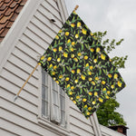 Lemon And Flower Pattern Print House Flag