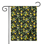 Lemon And Flower Pattern Print House Flag