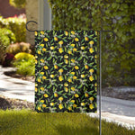 Lemon And Flower Pattern Print House Flag