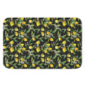 Lemon And Flower Pattern Print Indoor Door Mat