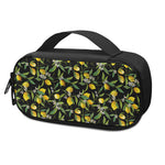 Lemon And Flower Pattern Print Insulin Cooler Travel Case