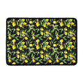 Lemon And Flower Pattern Print Kitchen Mat