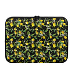 Lemon And Flower Pattern Print Laptop Sleeve