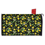 Lemon And Flower Pattern Print Mailbox Cover