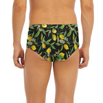 Lemon And Flower Pattern Print Men's Briefs