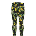 Lemon And Flower Pattern Print Men's Leggings