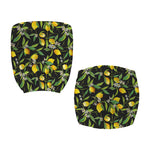 Lemon And Flower Pattern Print Office Chair Cover