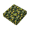 Lemon And Flower Pattern Print Outdoor Seat Cushion Cover