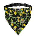 Lemon And Flower Pattern Print Over The Collar Dog Bandana