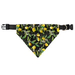 Lemon And Flower Pattern Print Over The Collar Dog Bandana