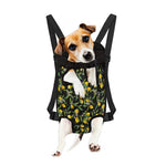 Lemon And Flower Pattern Print Pet Carrier Backpack