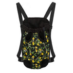 Lemon And Flower Pattern Print Pet Carrier Backpack