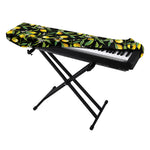 Lemon And Flower Pattern Print Piano Keyboard Cover