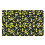 Lemon And Flower Pattern Print Polyester Doormat