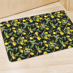 Lemon And Flower Pattern Print Polyester Doormat