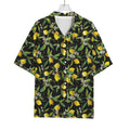 Lemon And Flower Pattern Print Rayon Hawaiian Shirt