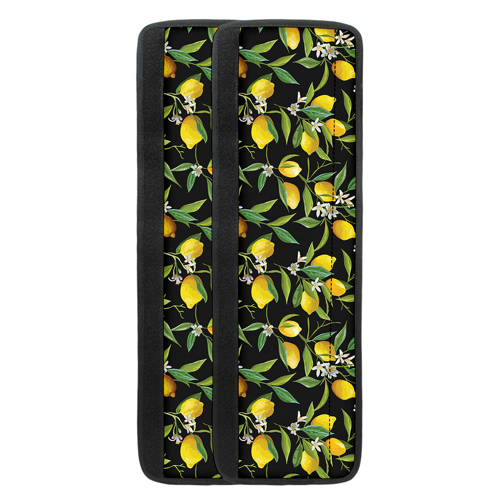 Lemon And Flower Pattern Print Refrigerator Handle Covers