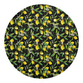 Lemon And Flower Pattern Print Round Blanket