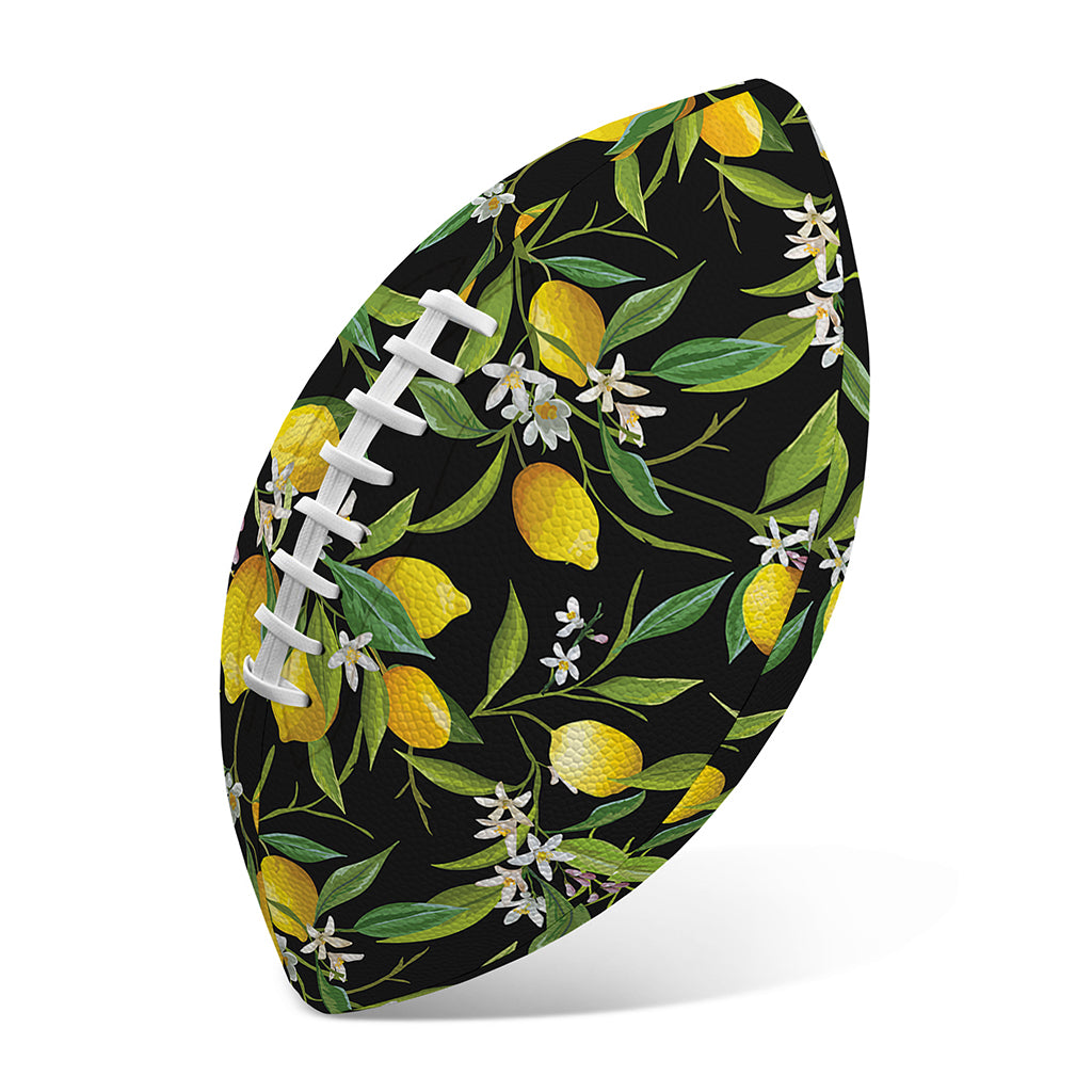 Lemon And Flower Pattern Print Rugby Ball