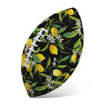 Lemon And Flower Pattern Print Rugby Ball