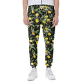 Lemon And Flower Pattern Print Joggers
