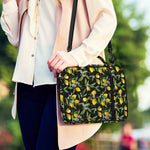 Lemon And Flower Pattern Print Shoulder Strap Bible Bag