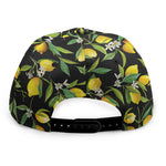 Lemon And Flower Pattern Print Snapback Cap
