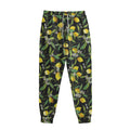 Lemon And Flower Pattern Print Sweatpants