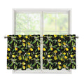 Lemon And Flower Pattern Print Tier Curtains