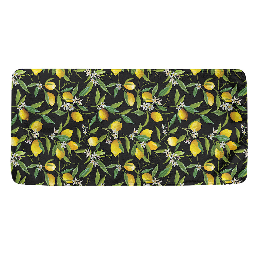 Lemon And Flower Pattern Print Towel
