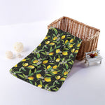 Lemon And Flower Pattern Print Towel