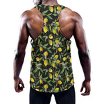Lemon And Flower Pattern Print Training Tank Top