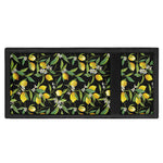 Lemon And Flower Pattern Print Trifold Wallet