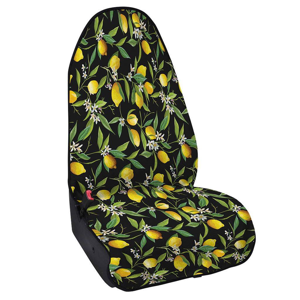 Lemon And Flower Pattern Print Waterproof Car Seat Cover