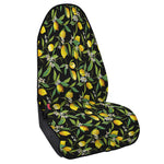 Lemon And Flower Pattern Print Waterproof Car Seat Cover