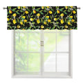 Lemon And Flower Pattern Print Window Valance