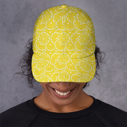 Lemon Slices Pattern Print Baseball Cap