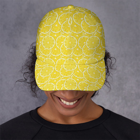 Lemon Slices Pattern Print Baseball Cap