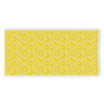 Lemon Slices Pattern Print Beach Towel