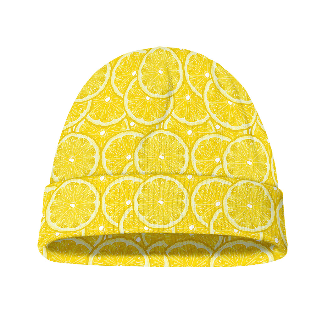 Lemon Slices Pattern Print Beanie