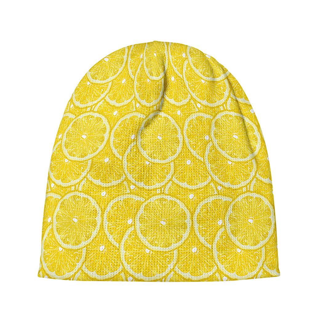 Lemon Slices Pattern Print Beanie