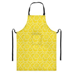 Lemon Slices Pattern Print Bib Apron With Pocket