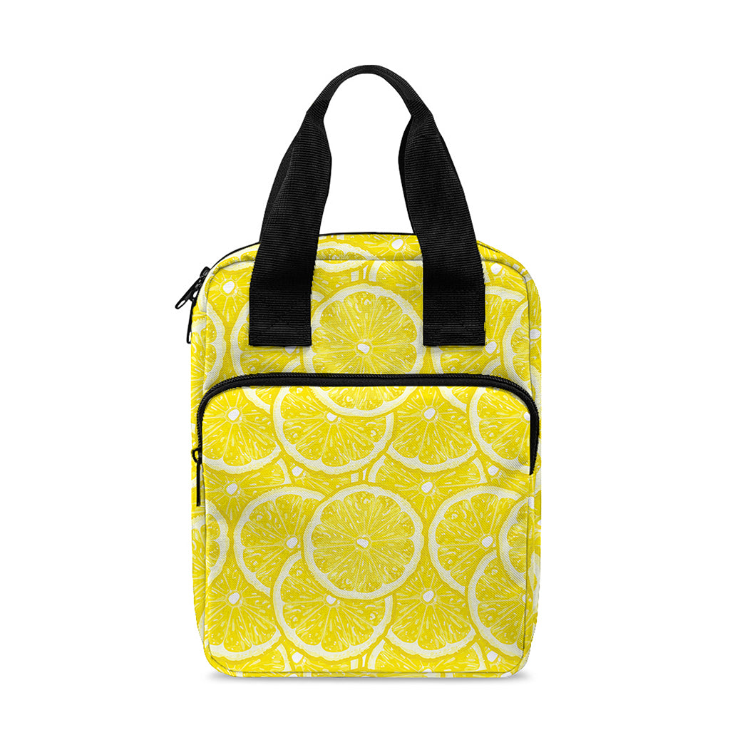 Lemon Slices Pattern Print Bible Tote Bag