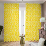 Lemon Slices Pattern Print Blackout Pencil Pleat Curtains