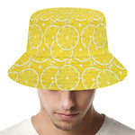 Lemon Slices Pattern Print Bucket Hat