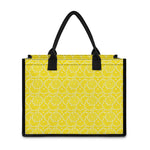 Lemon Slices Pattern Print Canvas Tote Bag