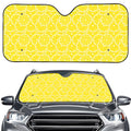 Lemon Slices Pattern Print Car Windshield Sun Shade