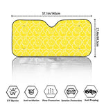 Lemon Slices Pattern Print Car Windshield Sun Shade